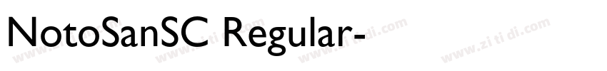 NotoSanSC Regular字体转换